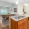 a kitchen with a large island